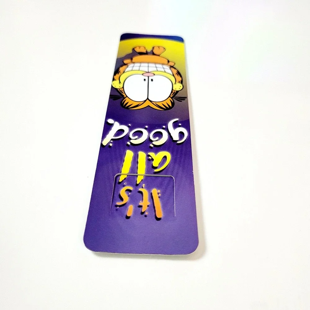 Vintage 90s Garfield Tab Bookmark All Good Jim Davis comic PAWS USA 1998 Antioch
